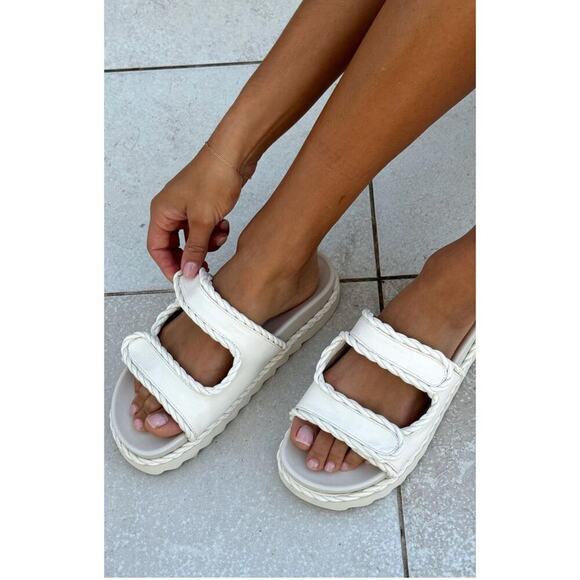 NWT White Fox Joe Sandals Bone White‎ Size 9 - Picture 4 of 7